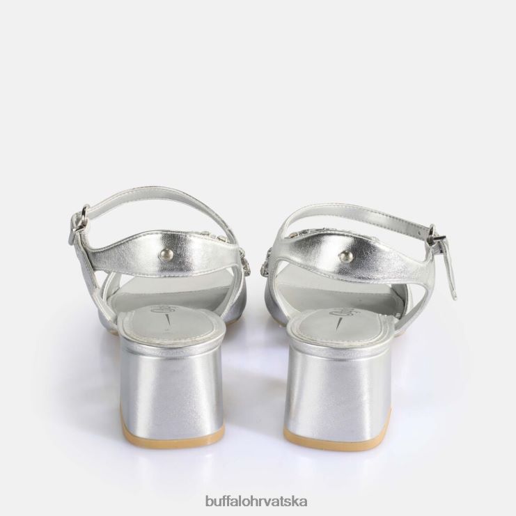 srebro Buffalo veganske sandale na petu lilly ice |sandale TDD6T503